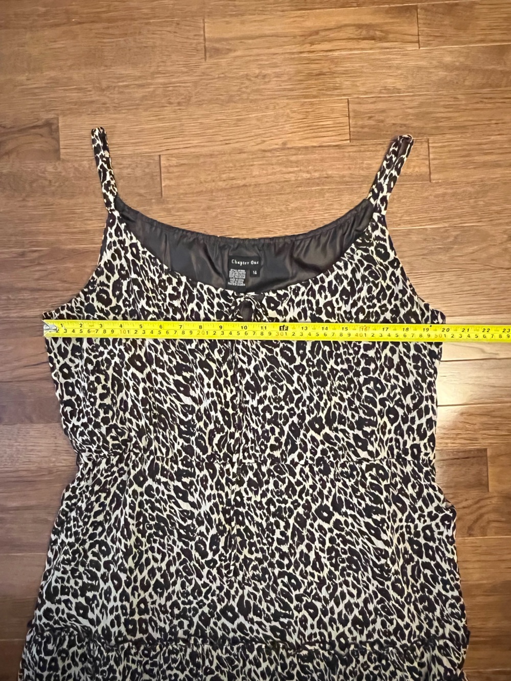 Chapter Leopard Print Midi Slip Dress - Black & Cream - Picture 8 of 8